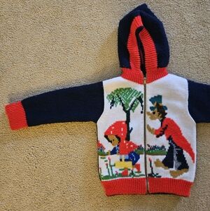 Colorful Hooded Knit Sweater for Kids
